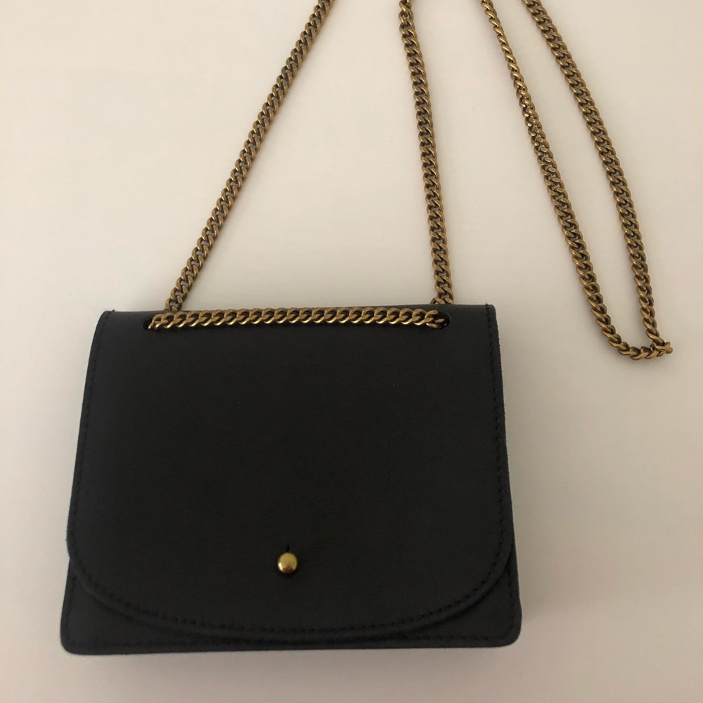 MADEWELL black purse with beautiful gold chain